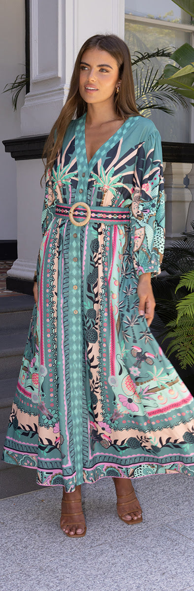 Mia Milani Palm Rio Maxi Dress