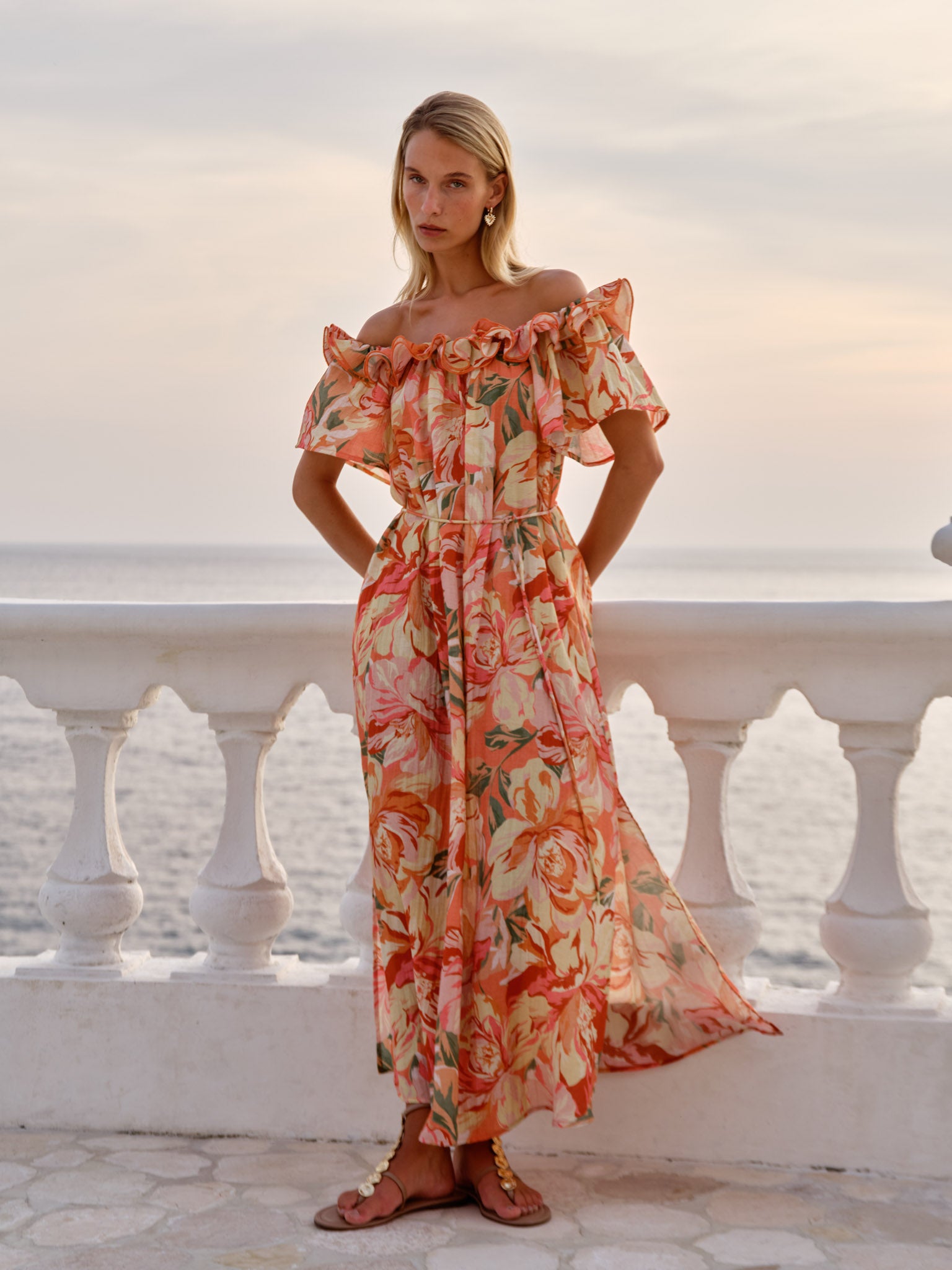 Fate+Becker Cosima Floral Midi Dress - Petal