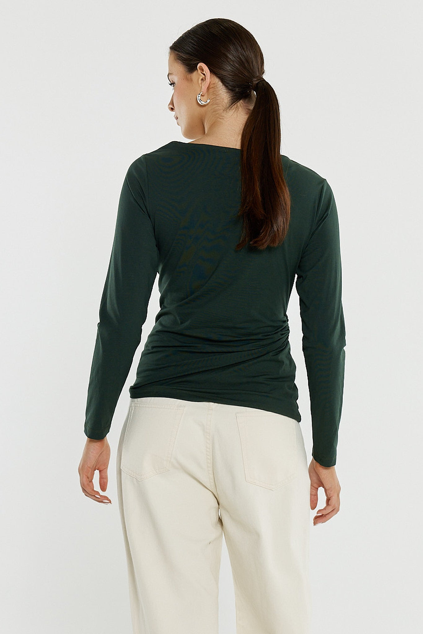 Sass Sophia Twisted Top - Bottle Green