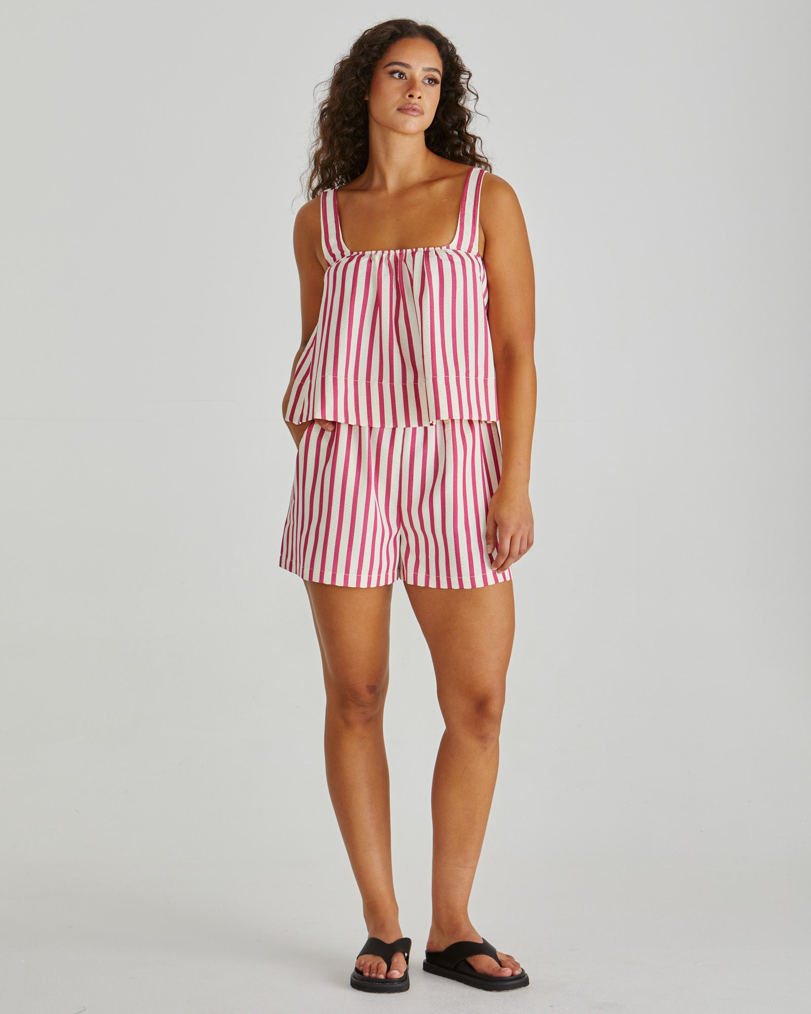 Sass Henri Short - Pink Stripe