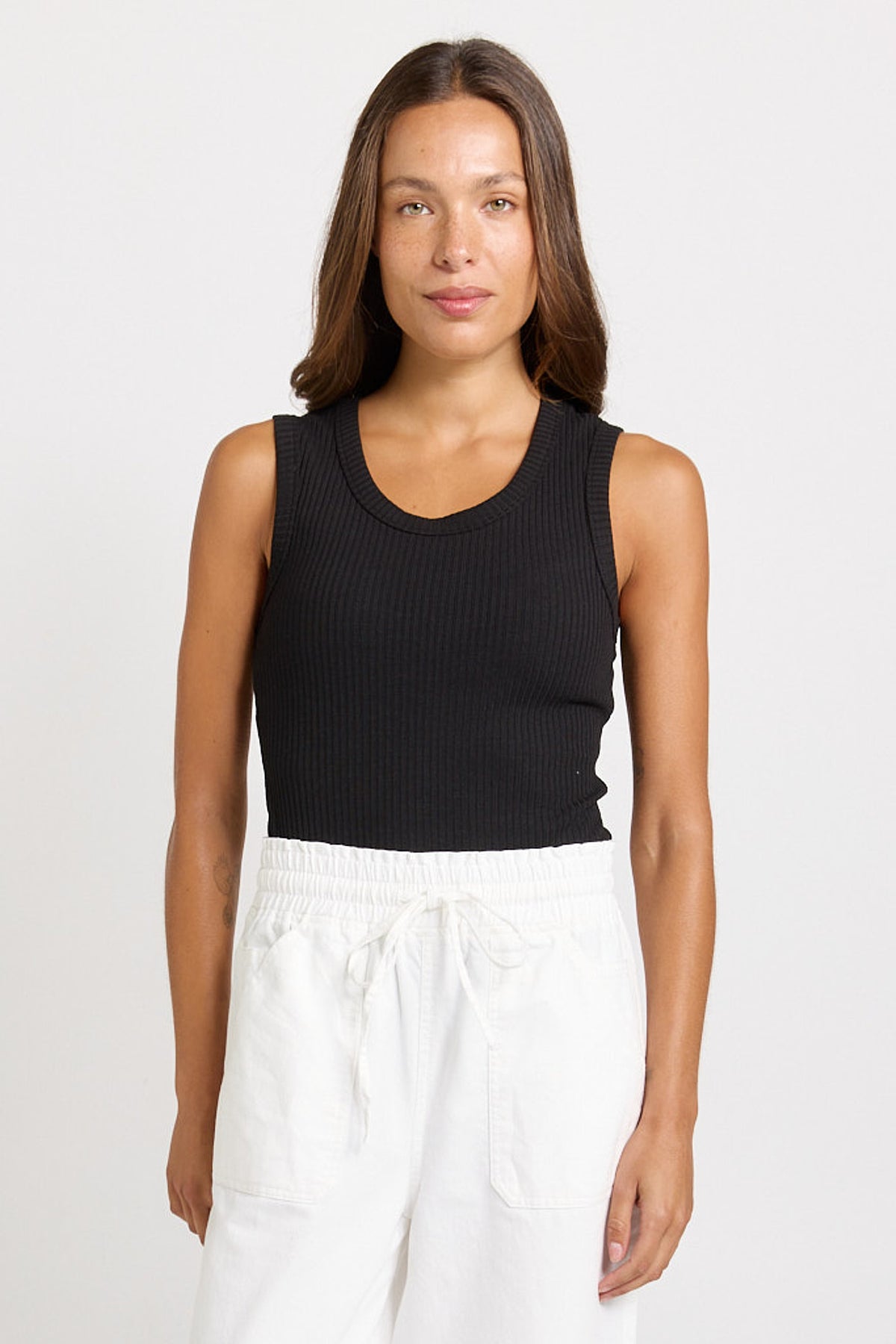 Betty Basics Francis Rib Tank - Black