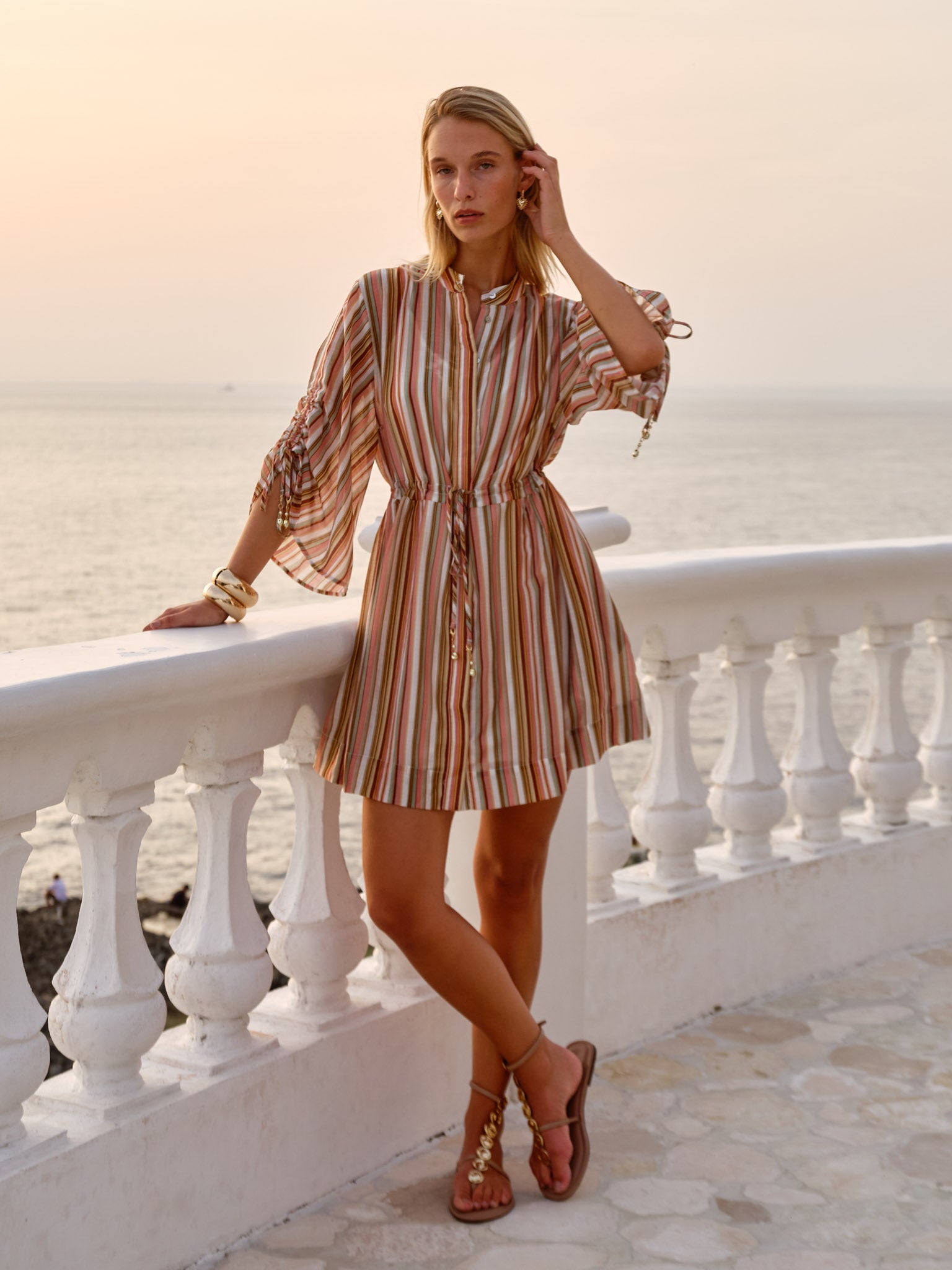 Fate+Becker Vera Mini Dress - Sandbar Stripe