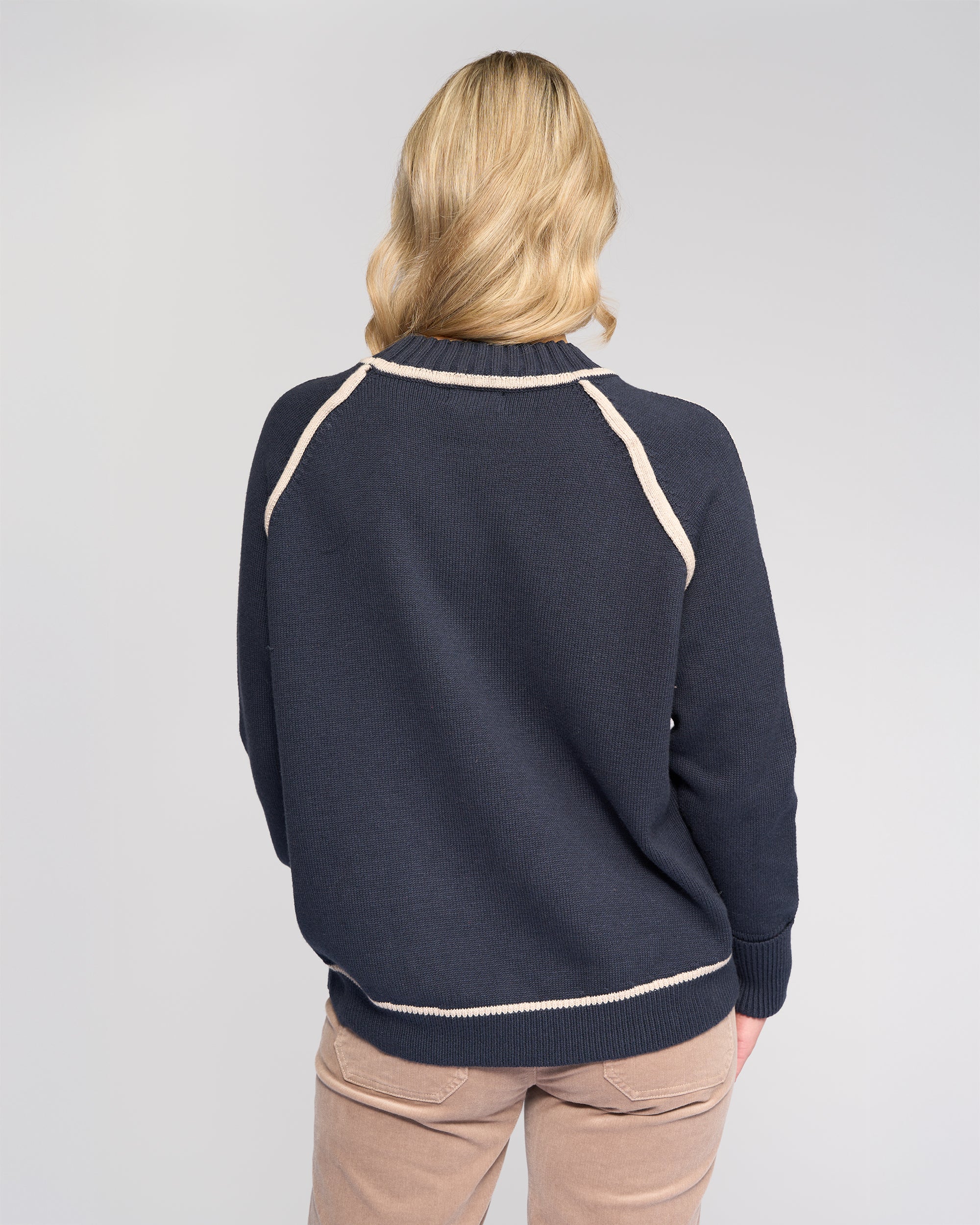 Vassalli Zane Sweater - Ink/Oat