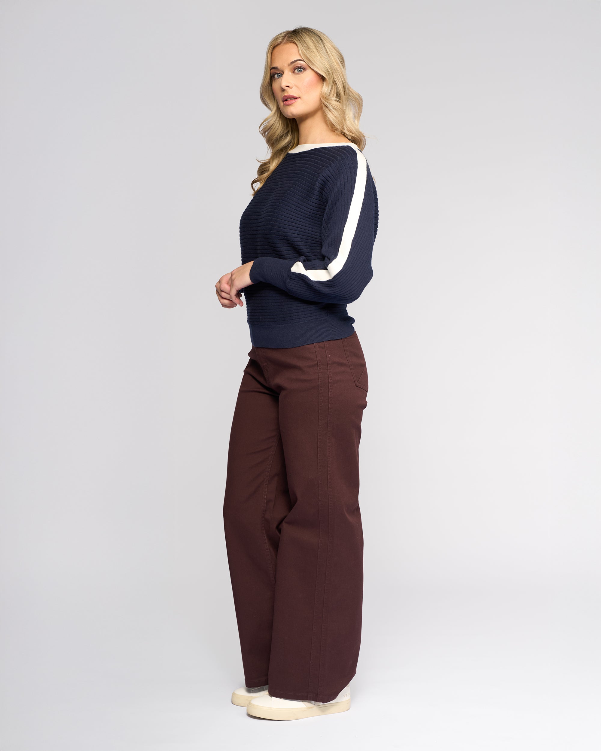 Vassalli Kiki Sweater - Ink/Winter White