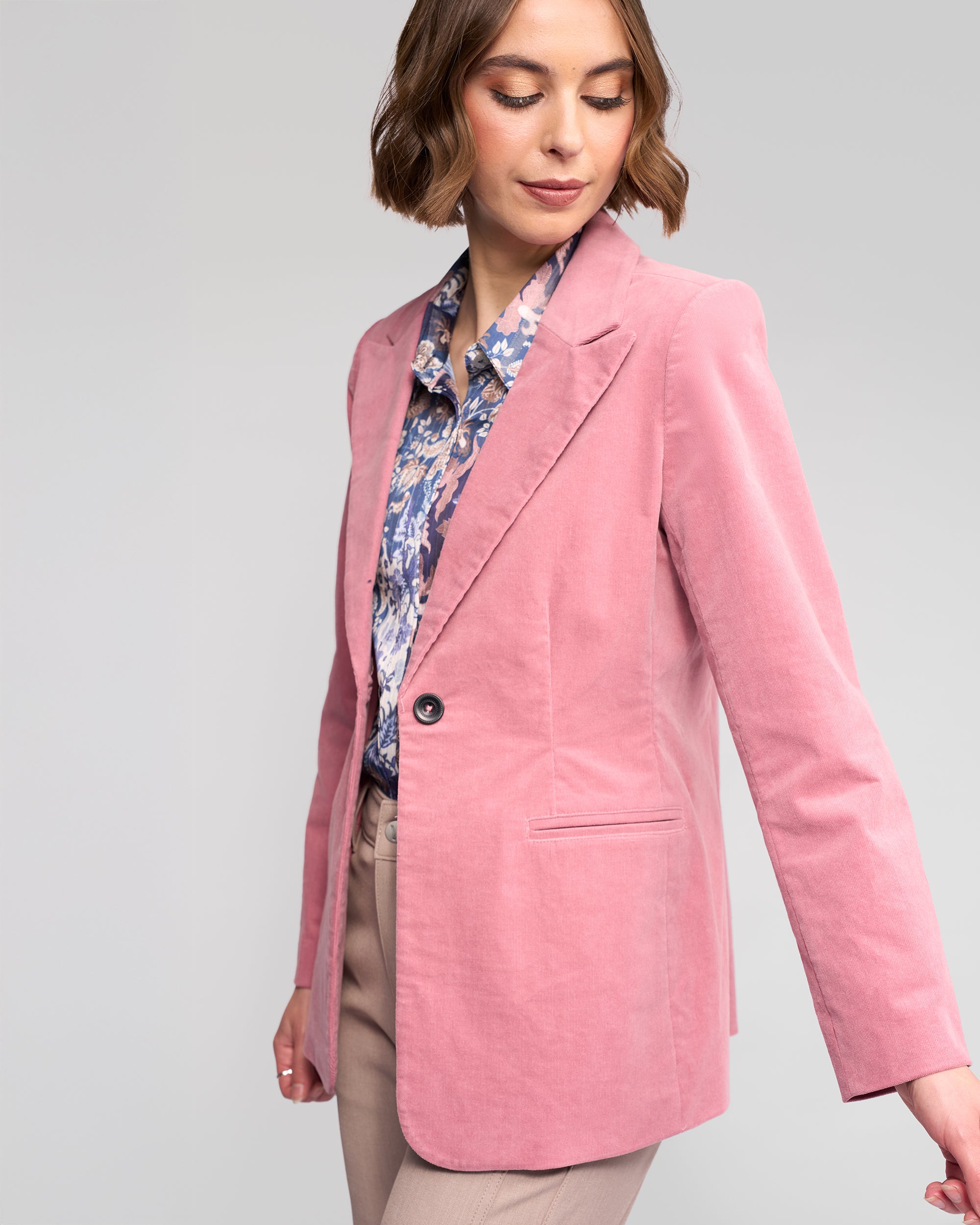 Vassalli Gallery Blazer - Dusty Pink