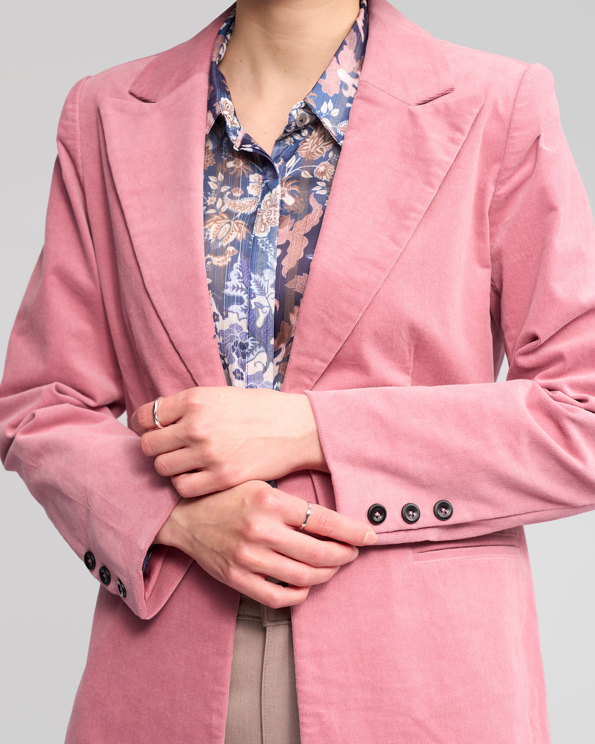 Vassalli Gallery Blazer - Dusty Pink