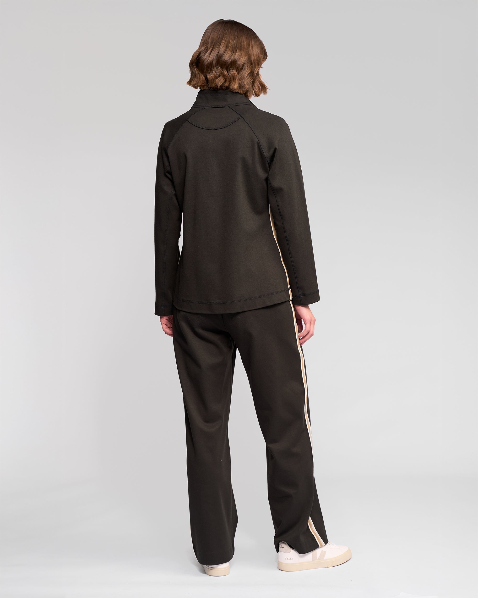 Vassalli Weekend Zip-up Top - Dark Hunter