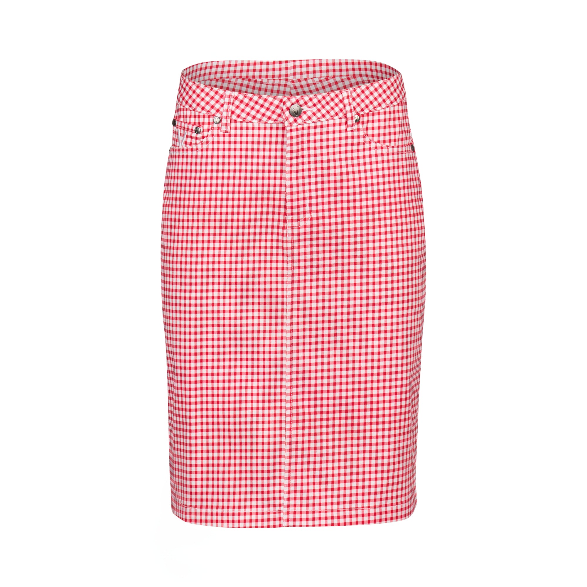 Vassalli Printed Skirt - Red Gingham