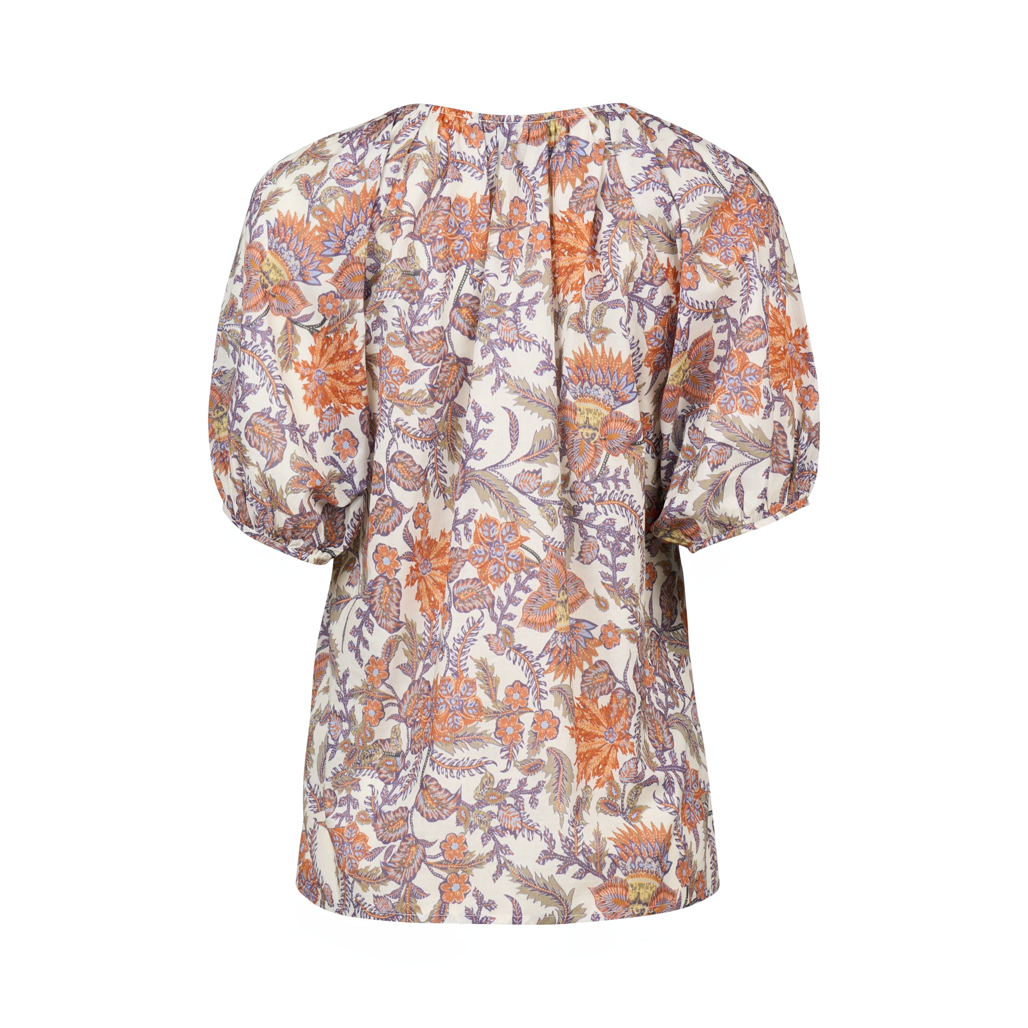 Vassalli Printed V Neck Top - Tuscany