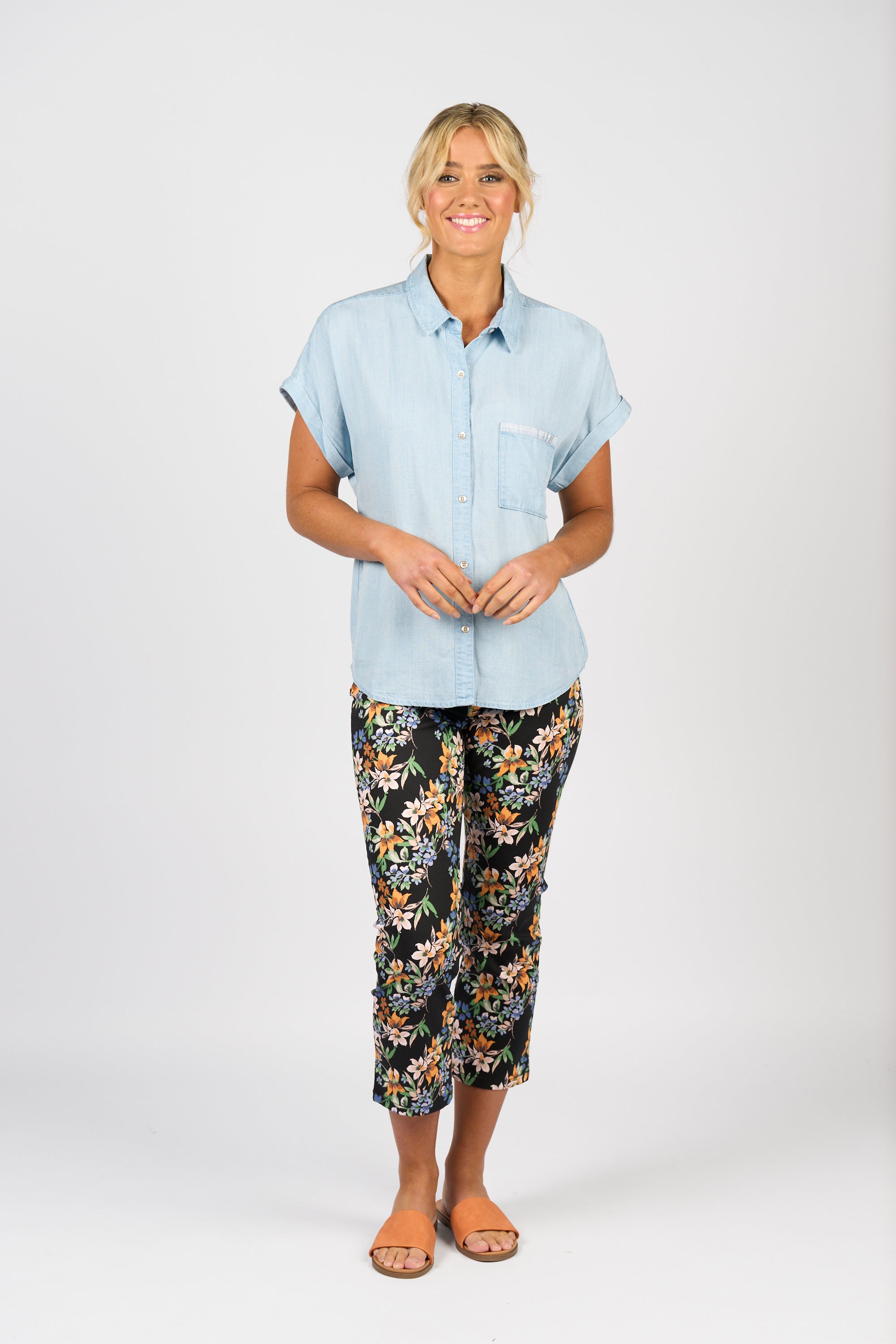 Vassalli Dropped Shoulder Shirt - Chambray