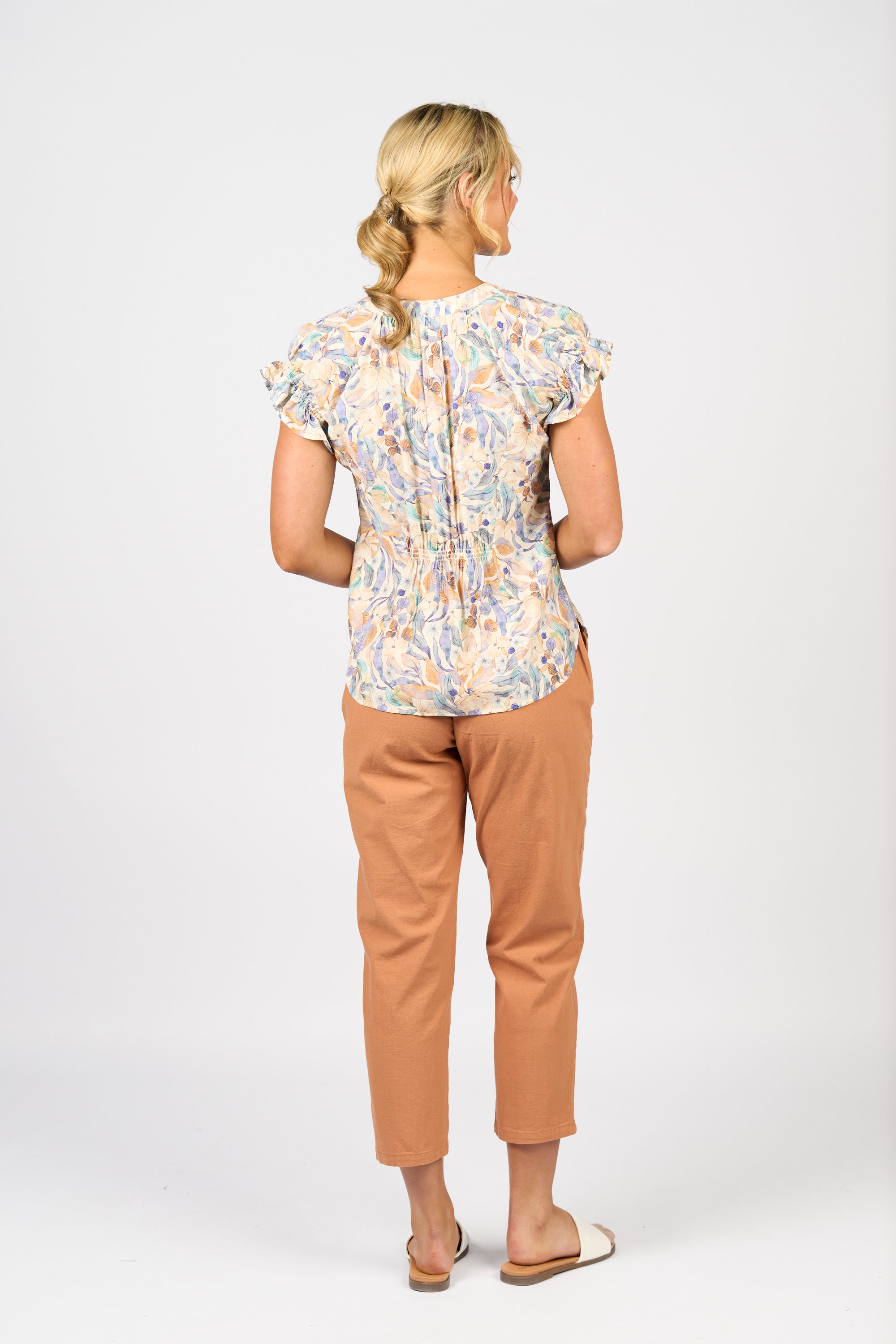 Vassalli Printed Drop Shoulder Top - Amalfi