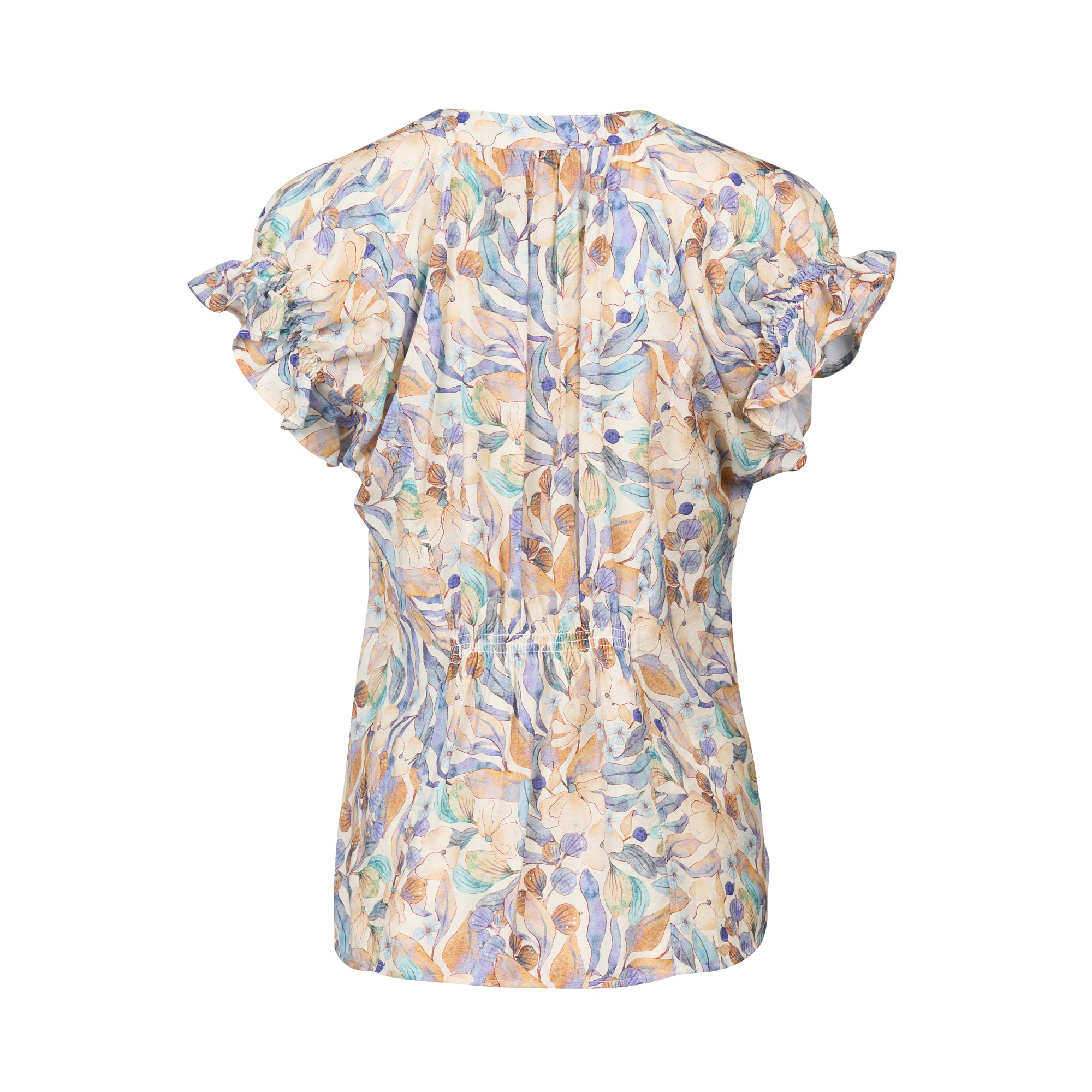 Vassalli Printed Drop Shoulder Top - Amalfi