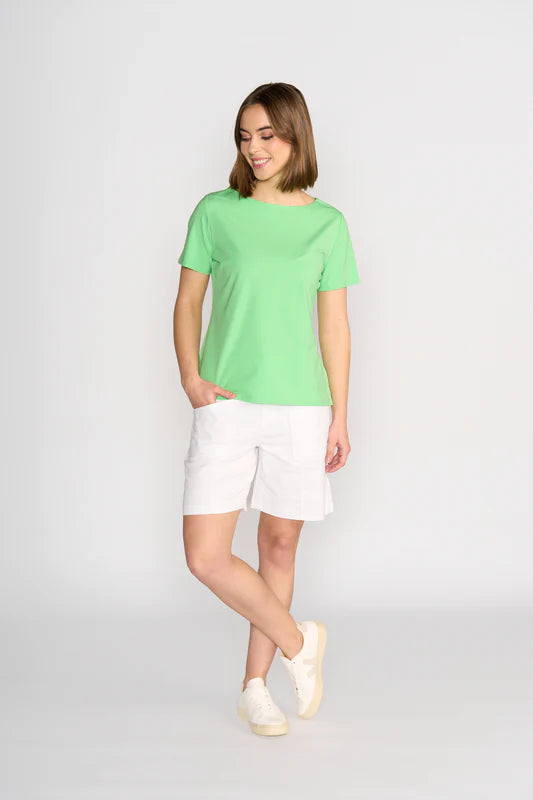 Vassalli Boat Neck Top - Clover