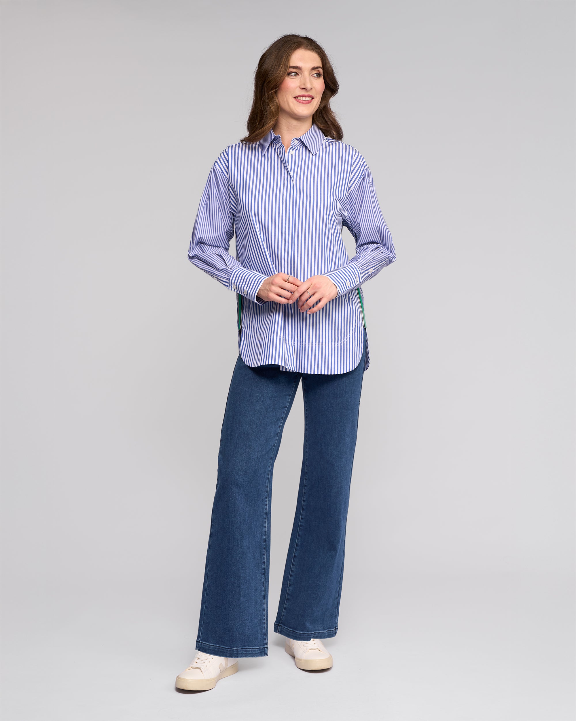 Vassalli Chart Shirt - Blue Stripe