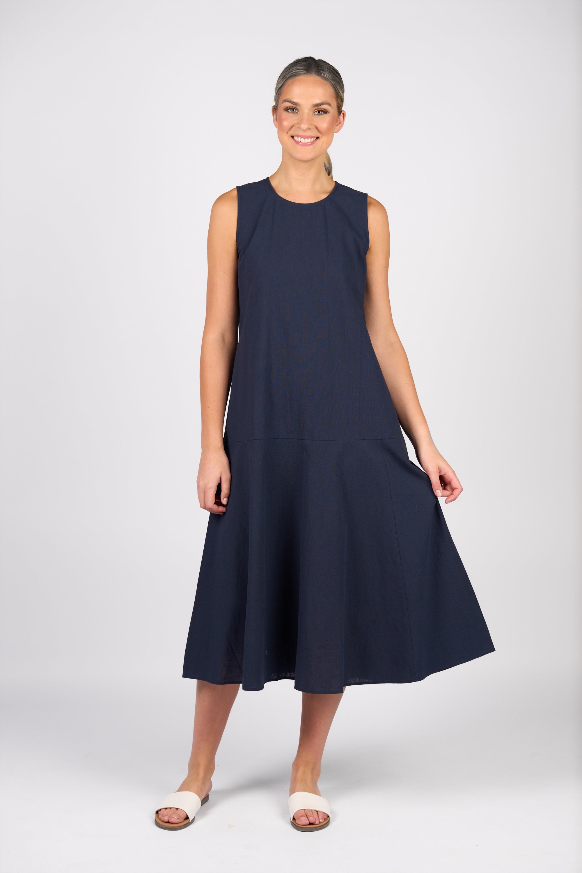 Vassalli Midi Sleeveless Dress - Ink