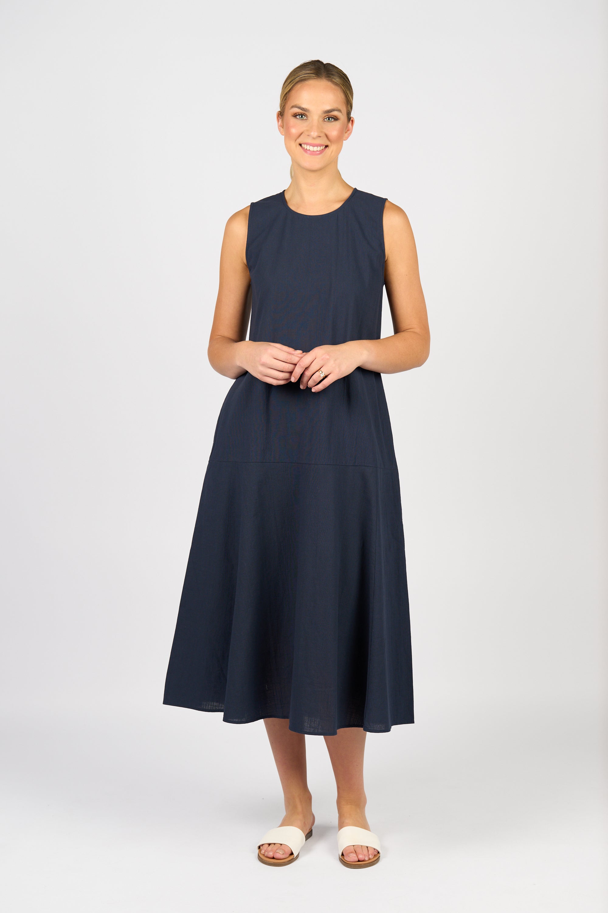 Vassalli Midi Sleeveless Dress - Ink