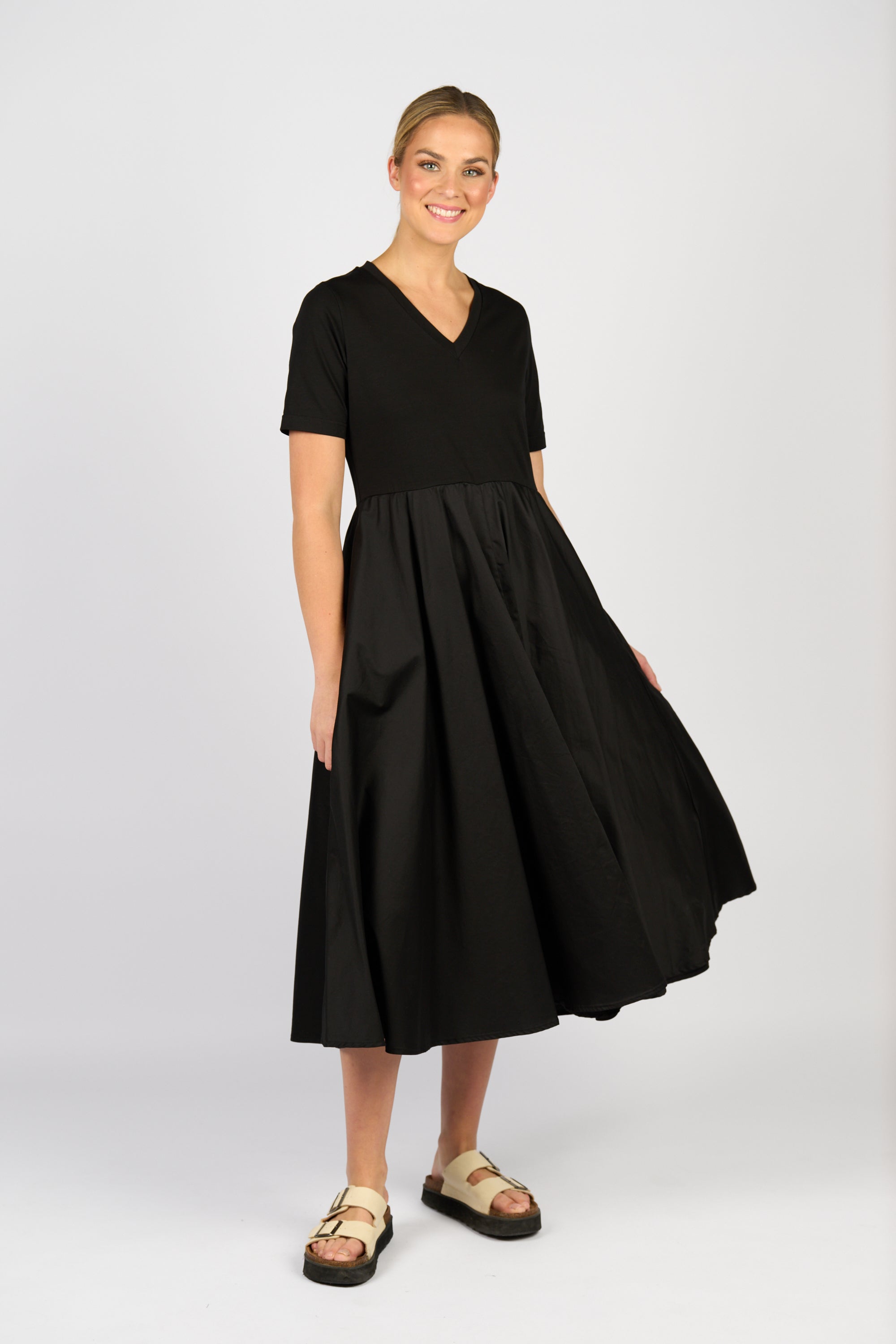 Vassalli T-Shirt Dress - Black
