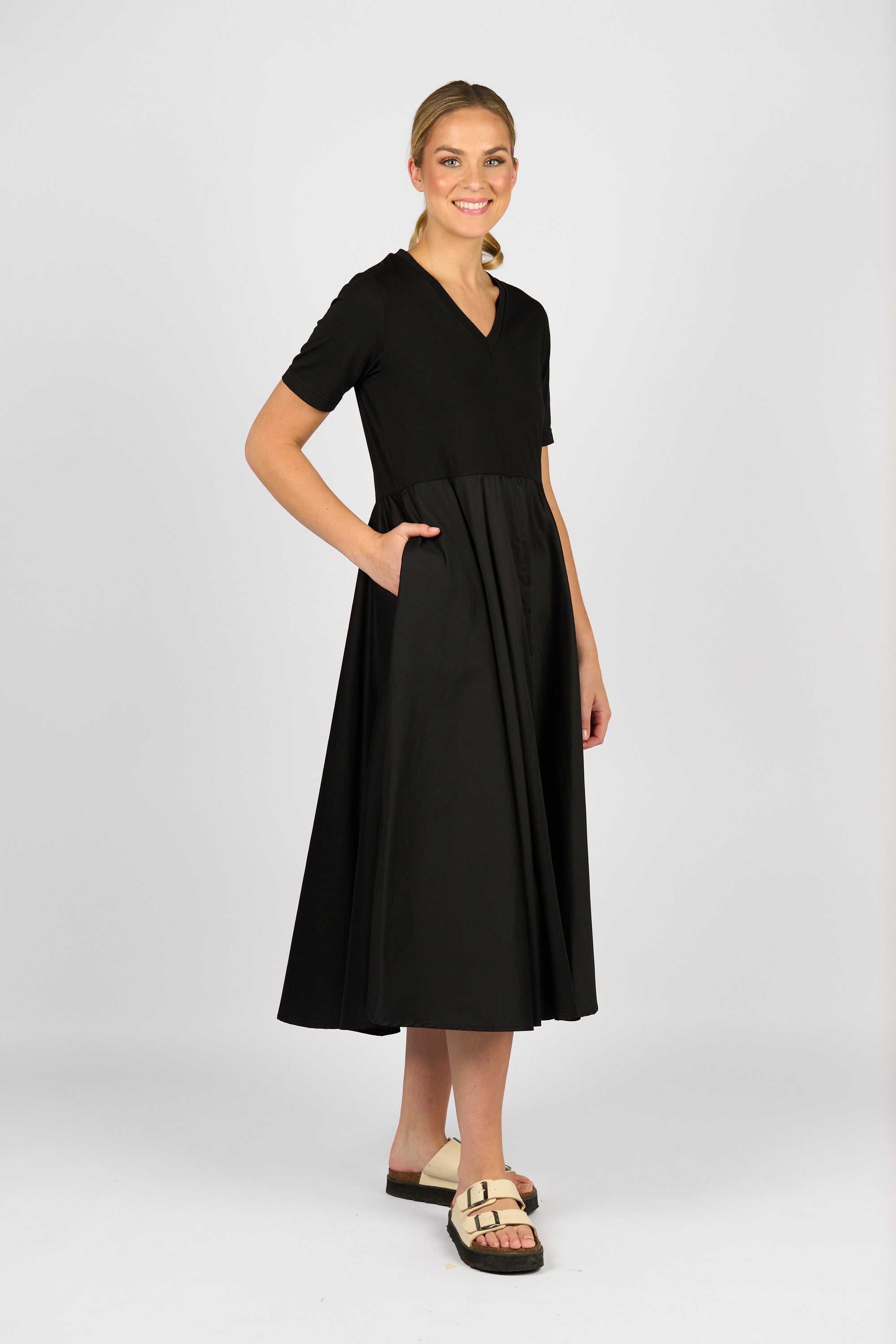 Vassalli T-Shirt Dress - Black