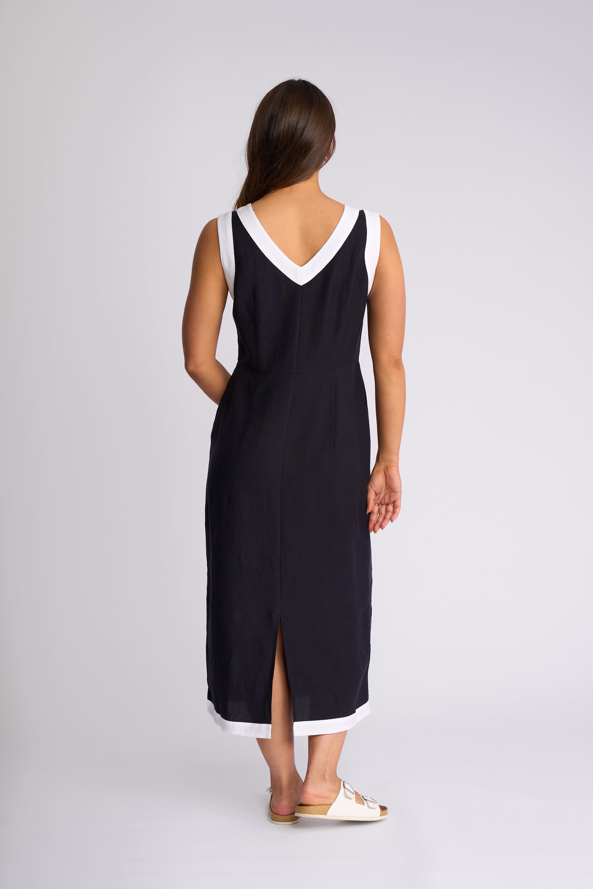 Vassalli Oak Dress - Ink/White