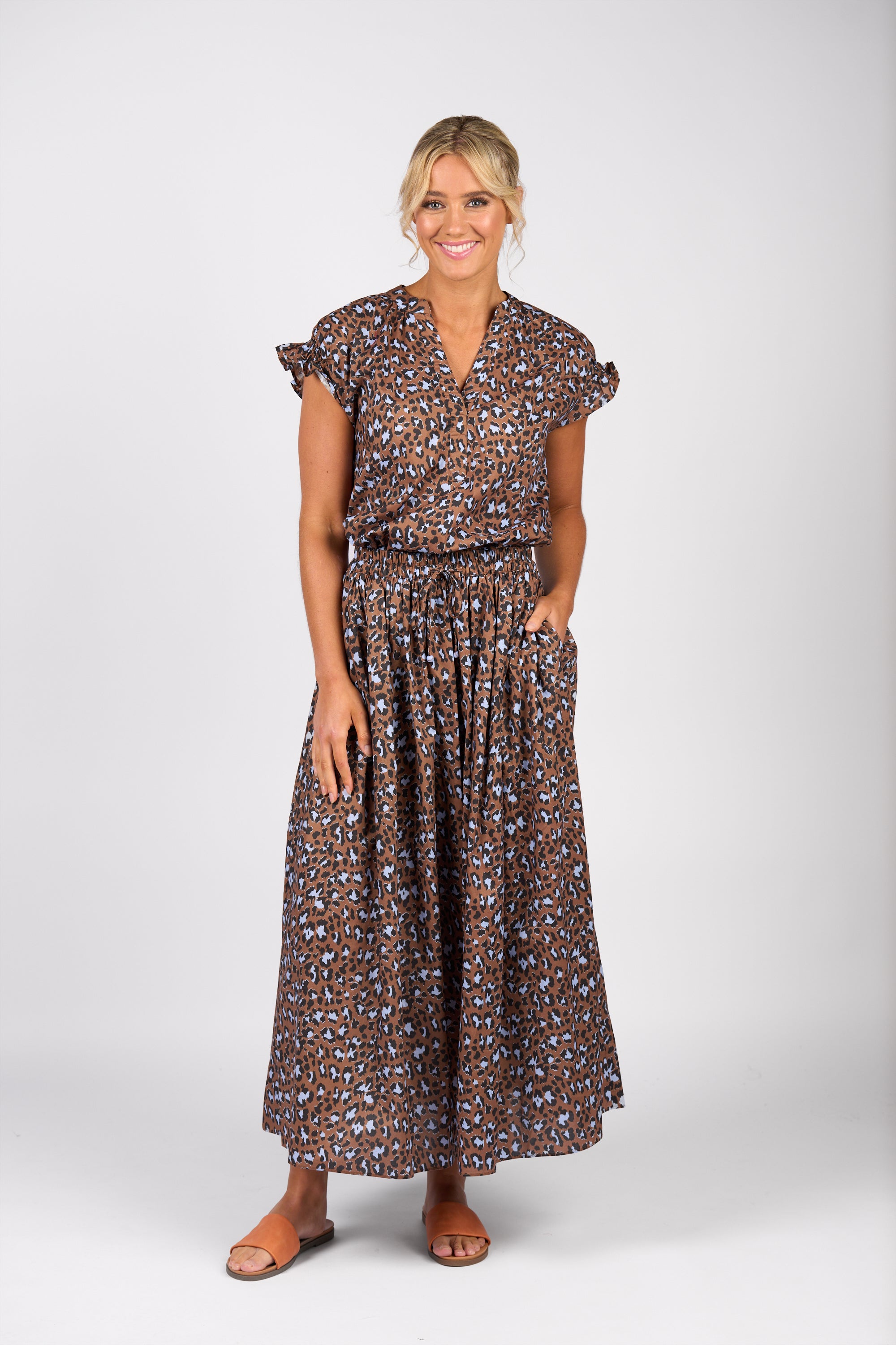 Vassalli Elastic Waist Maxi Skirt - Nala