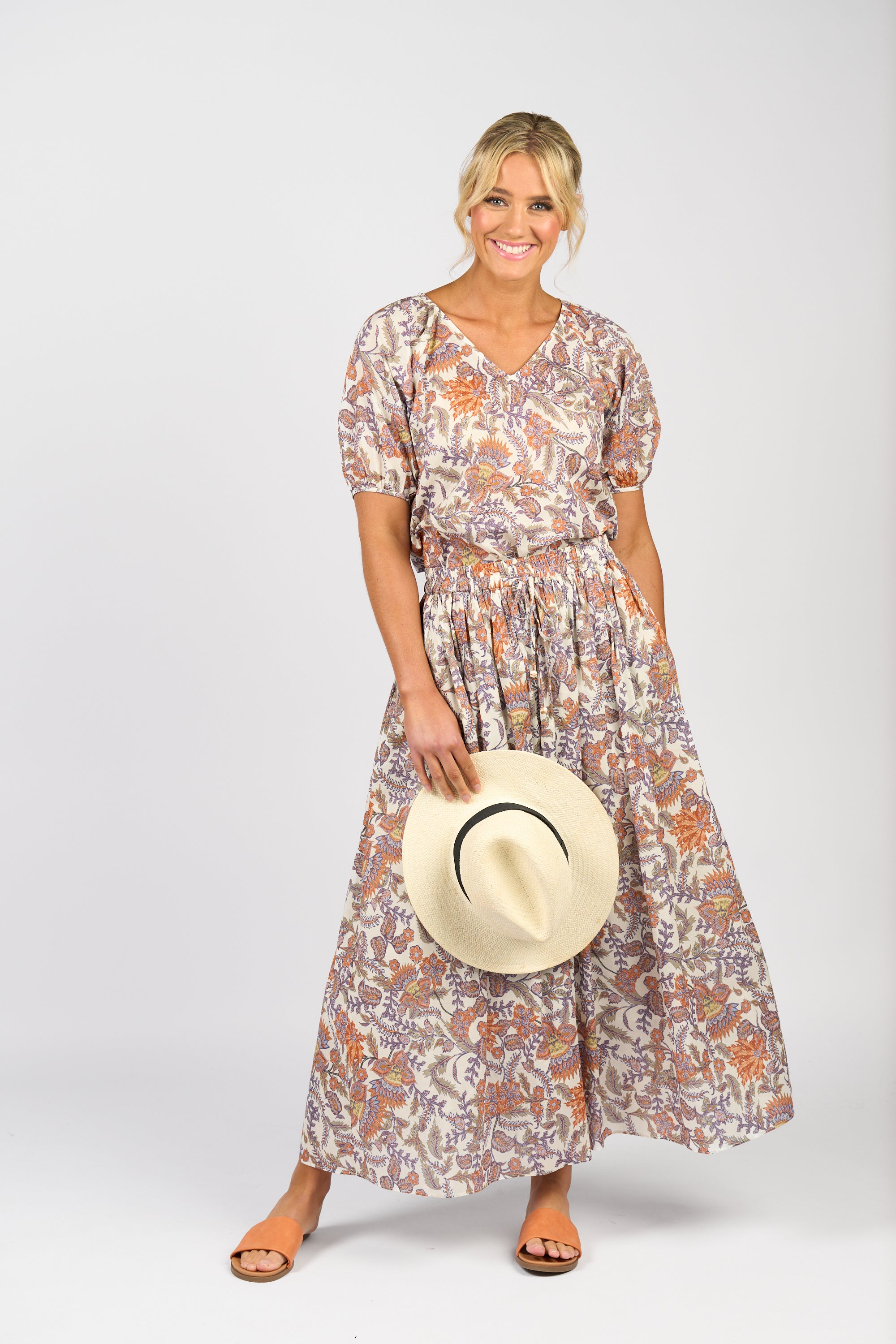 Vassalli Elastic Waist Maxi Skirt - Tuscany