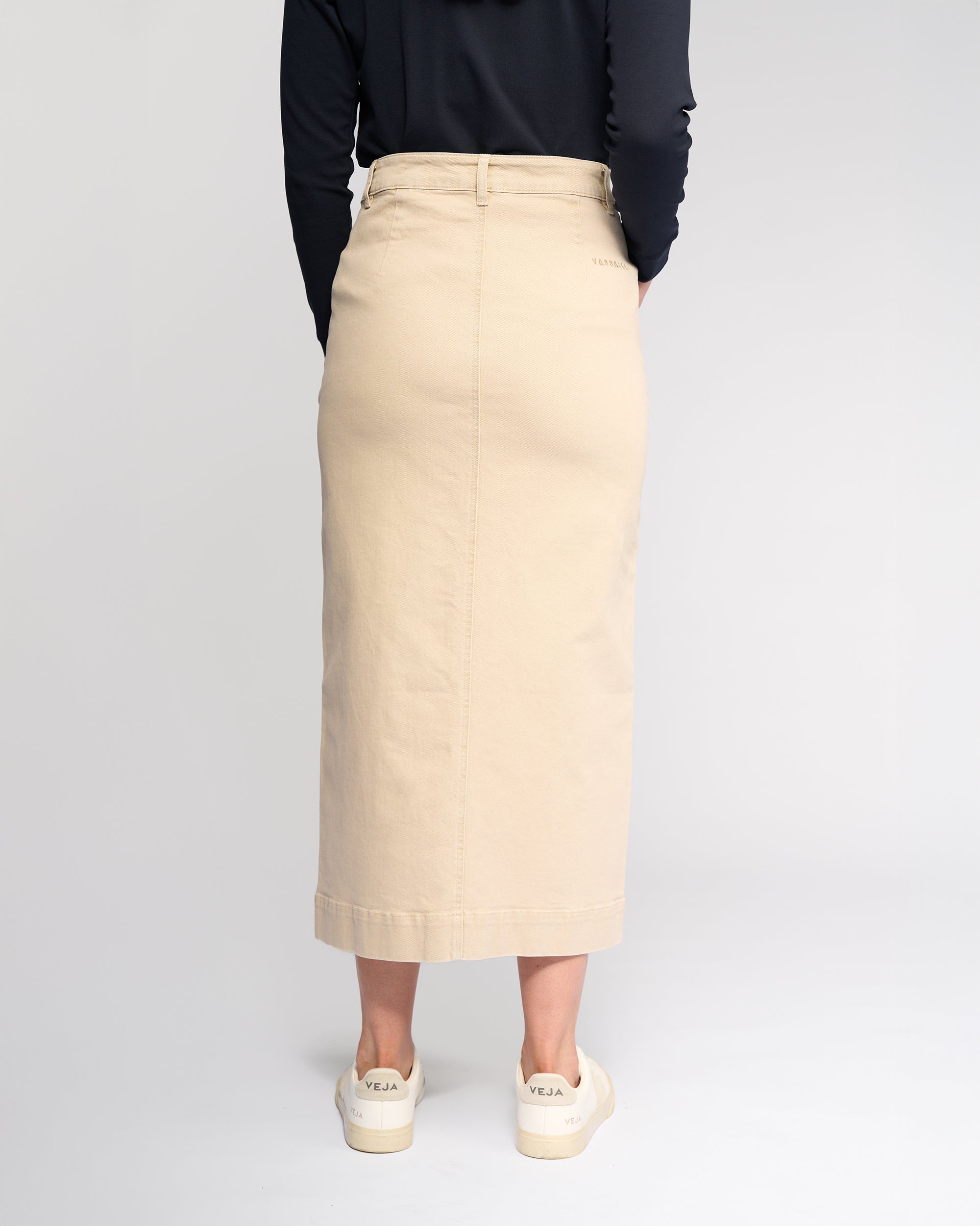 Vassalli Rook Skirt - Oat Denim