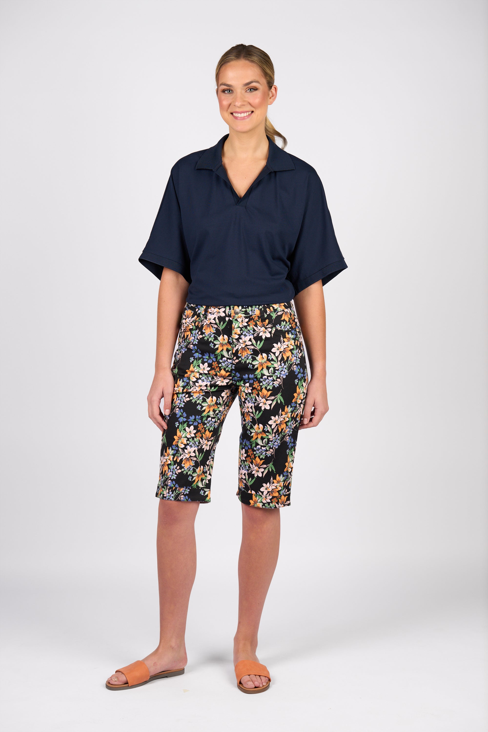 Vassalli Printed Straight Leg Short - Grove
