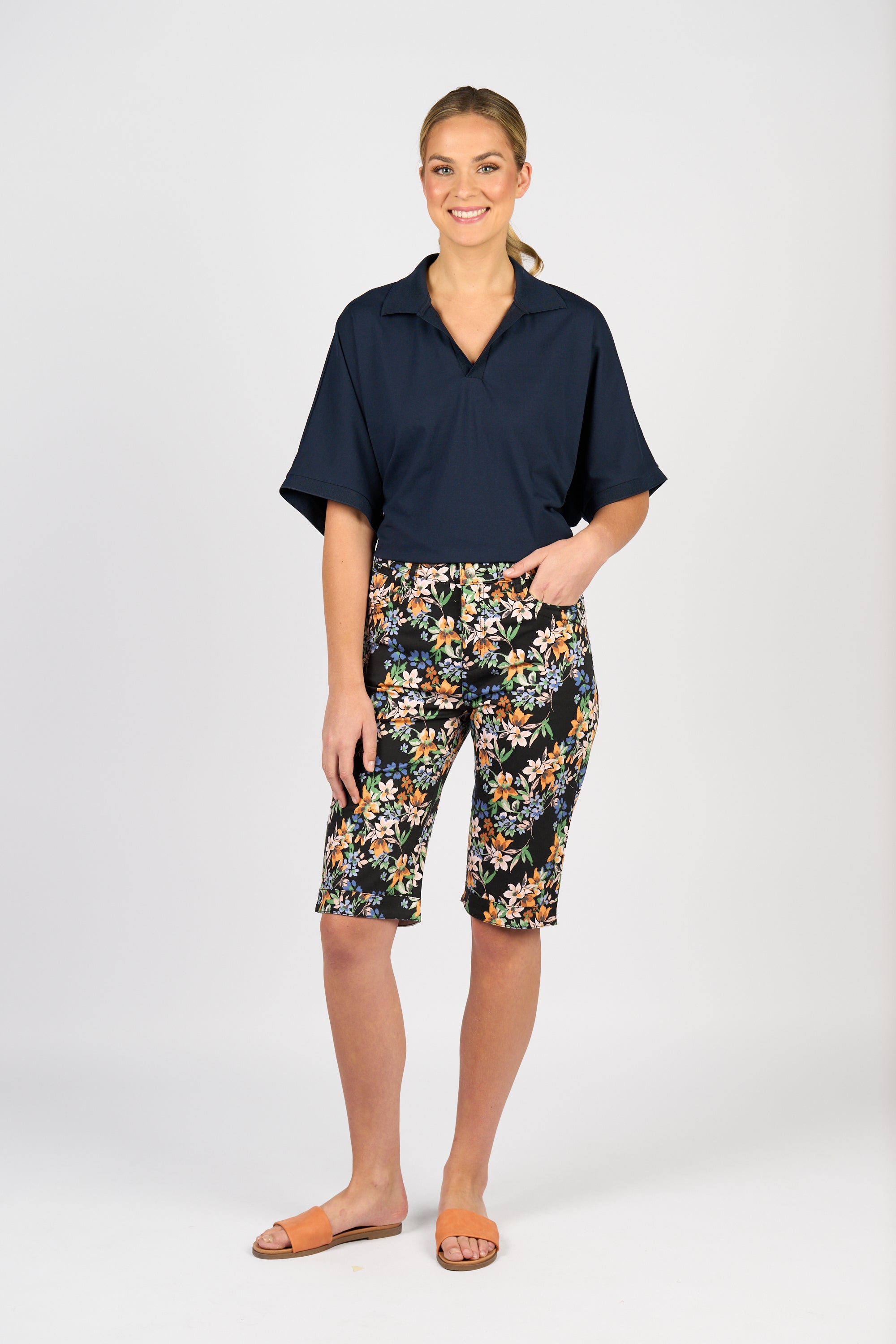 Vassalli Printed Straight Leg Short - Grove