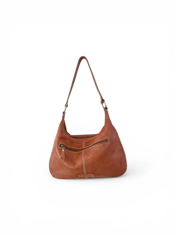 Cosgrove & Co Violetta Hobo Shoulder Bag - Tobacco