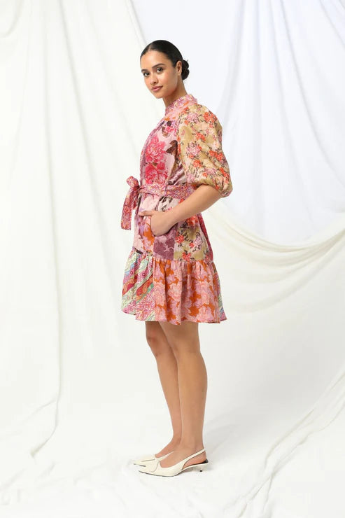 Kachel Freya Mini Dress - Cedar Mirage