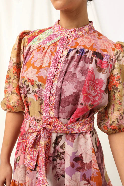 Kachel Freya Mini Dress - Cedar Mirage