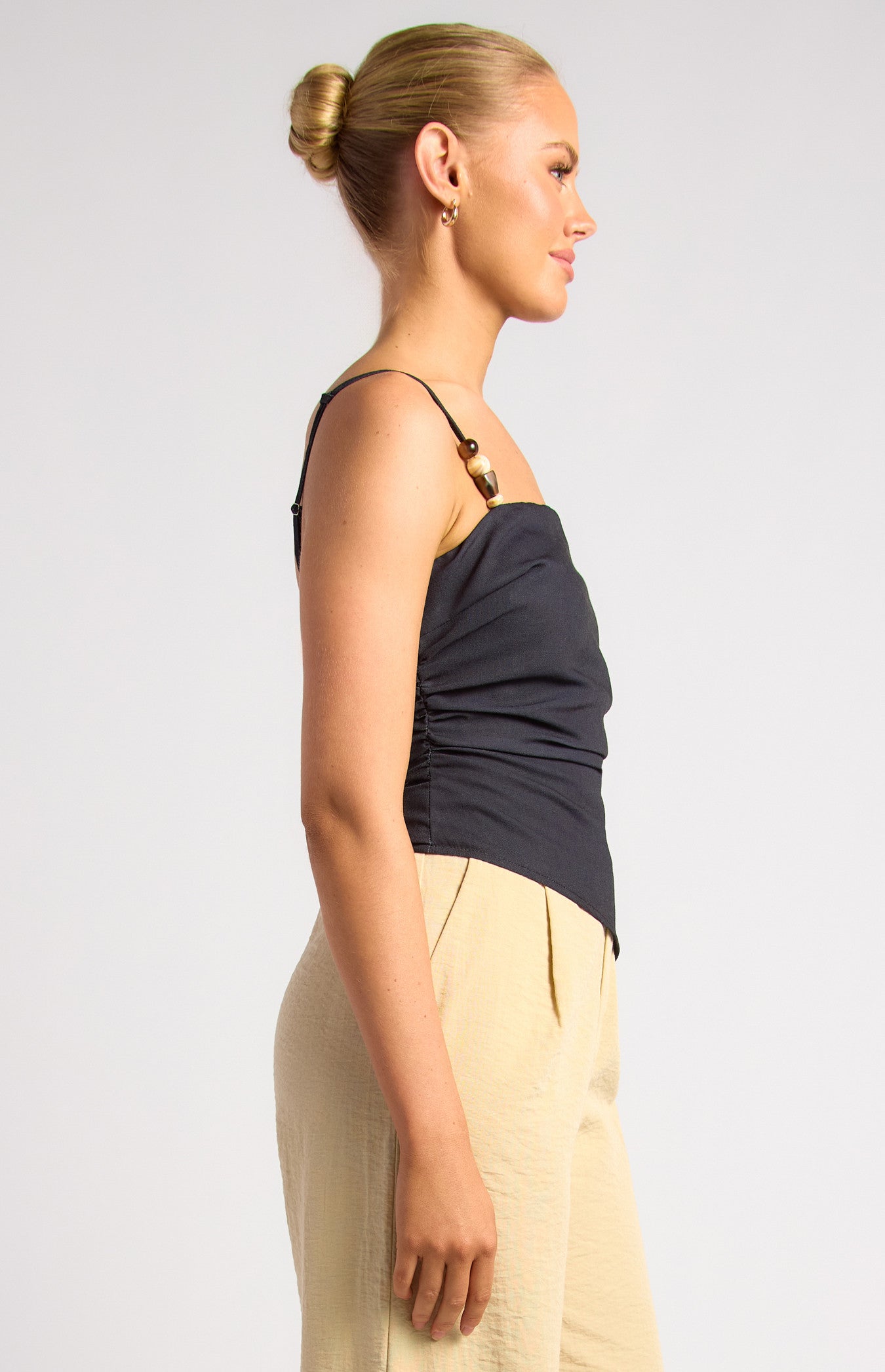 Style State Noir Bead Strap Top