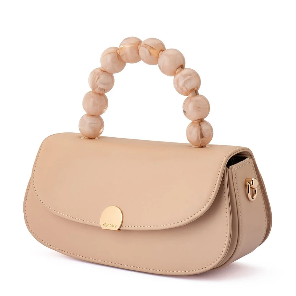 Olga Berg YASMIN Top Handle Bag - Natural