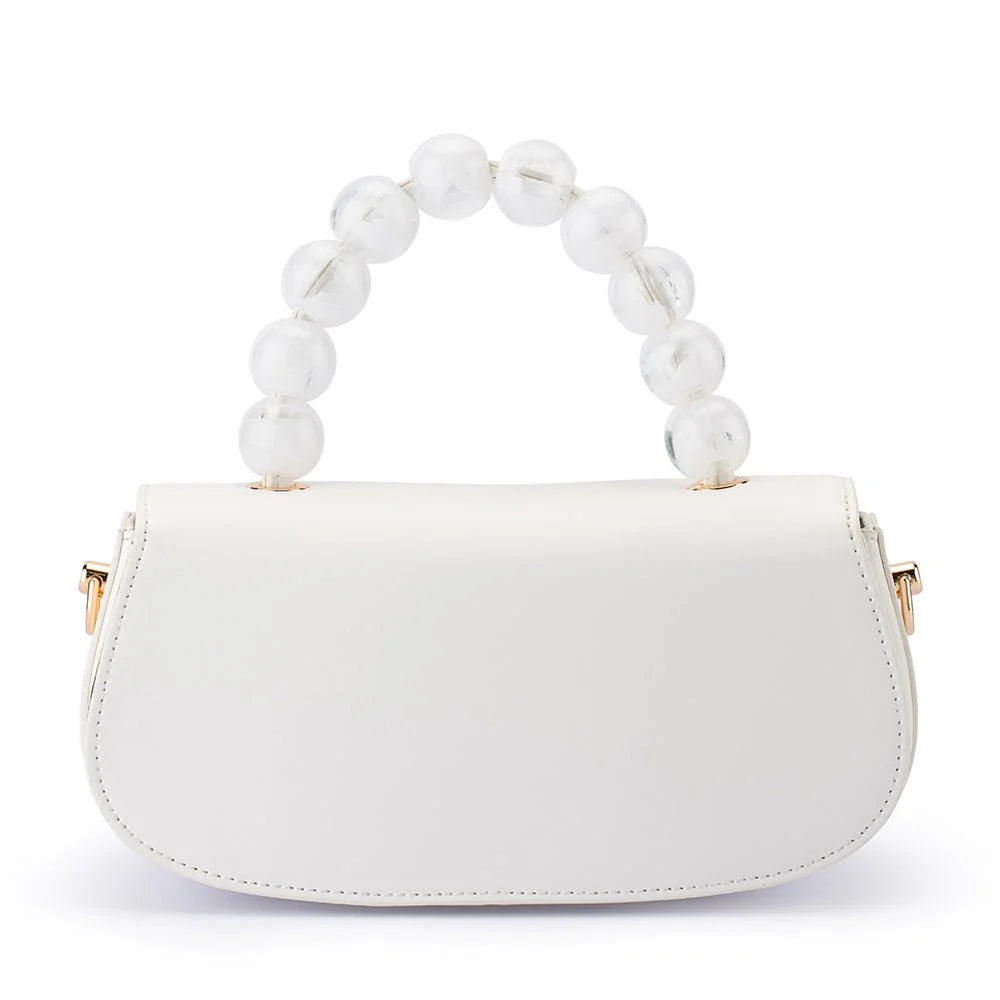 Olga Berg YASMIN Top Handle Bag - White