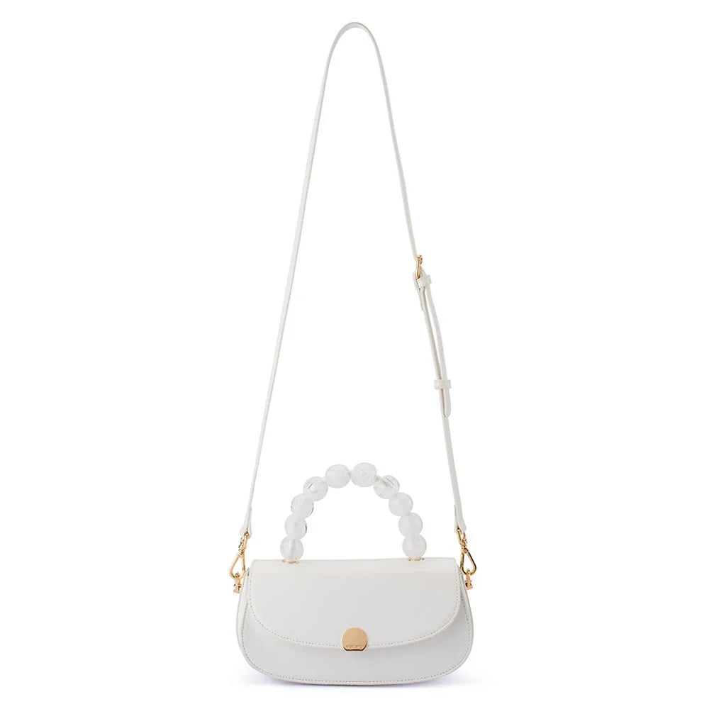 Olga Berg YASMIN Top Handle Bag - White