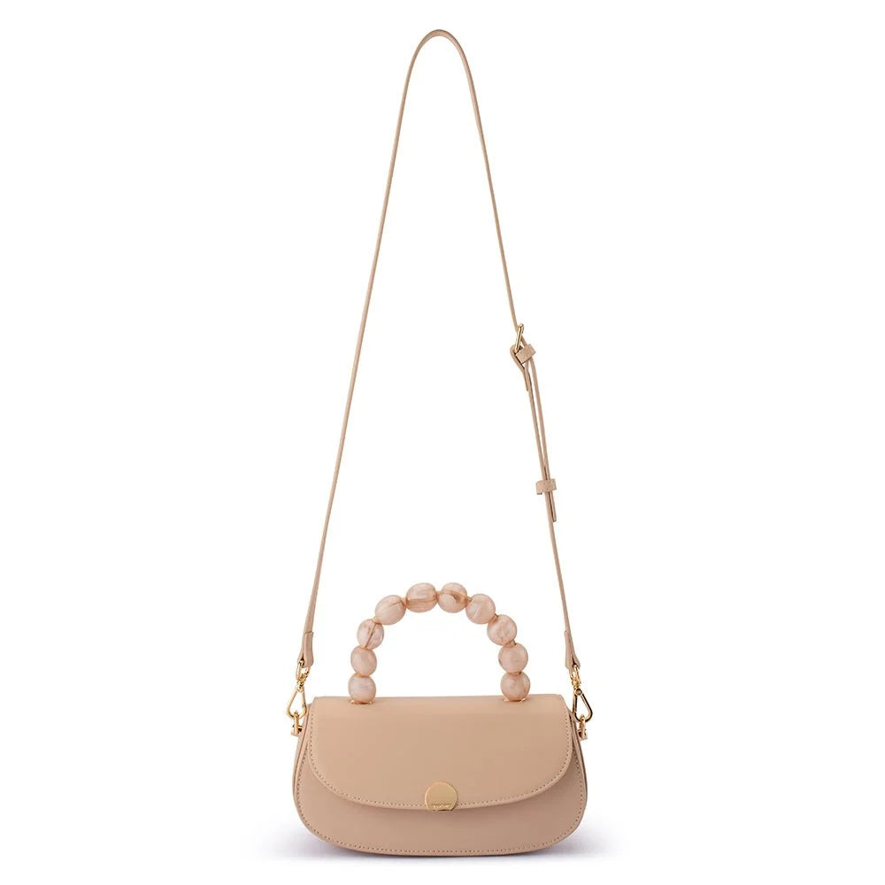 Olga Berg YASMIN Top Handle Bag - Natural