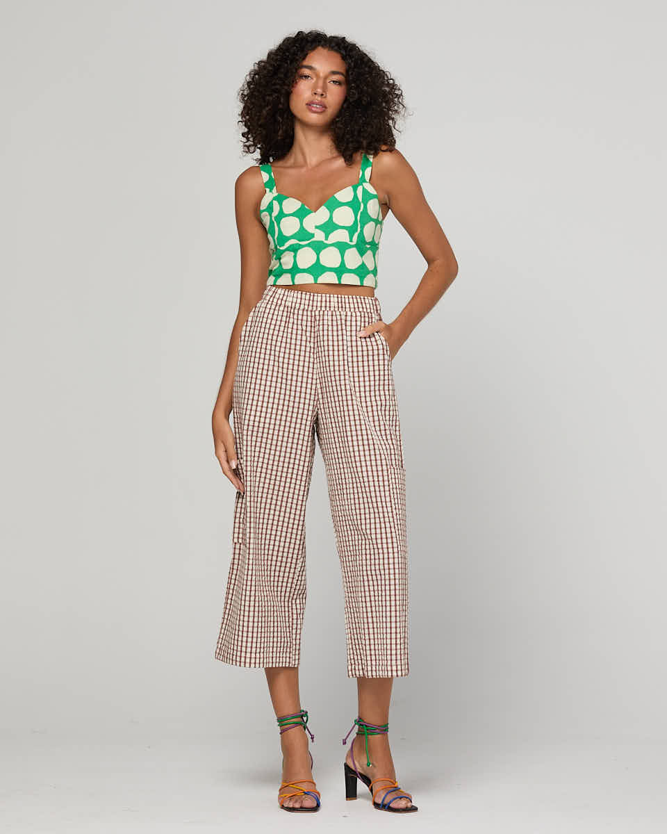 Boom Shankar Evelina	Pant - Cocoa	Gingham