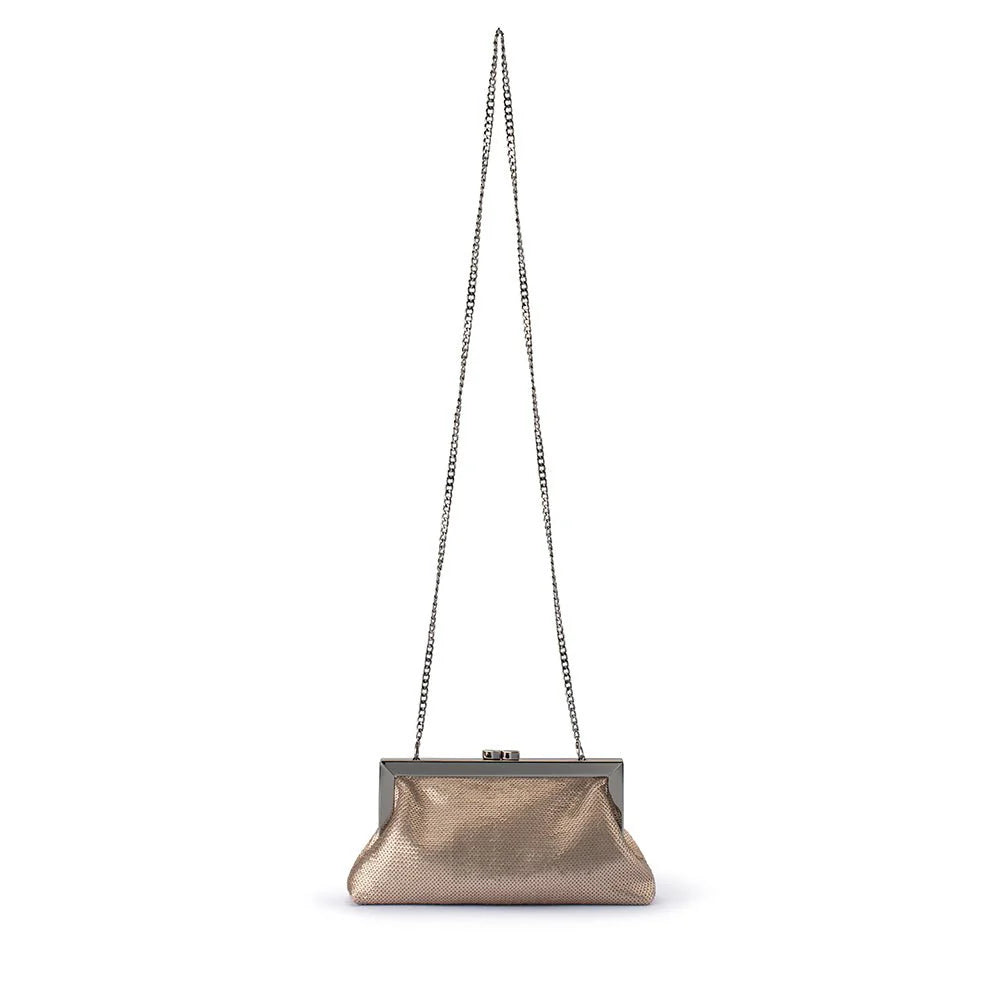 Olga Berg Zephyr Sequin Clutch - Pewter
